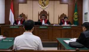 Terdakwa WNA Palestina, kasus pidana Denpasar, sidang penggelapan barang, gadget premium, barang elektronik, transaksi Cash on Delivery, COD gadget, dugaan penggelapan, kerugian perusahaan, perkara PN Denpasar, hukum Bali, persidangan WNA,