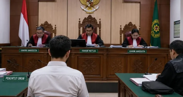 Terdakwa WNA Palestina, kasus pidana Denpasar, sidang penggelapan barang, gadget premium, barang elektronik, transaksi Cash on Delivery, COD gadget, dugaan penggelapan, kerugian perusahaan, perkara PN Denpasar, hukum Bali, persidangan WNA,