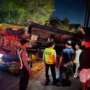 kecelakaan lalu lintas, truk dump, Toyota Innova, Jalan Uluwatu, Jimbaran, Kuta Selatan, Badung, truk mundur, mobil ringsek, Polresta Denpasar, Unit Laka Satlantas, kecelakaan Badung.