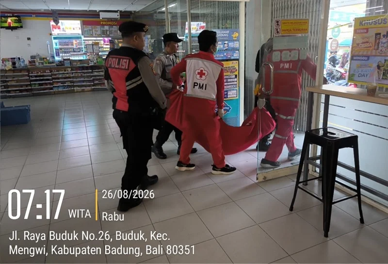 Pegawai Indomaret, bunuh diri, gantung diri, Mengwi, Badung, pinjol, utang pinjaman online, Polres Badung, Desa Buduk, RSUD Mangusada.