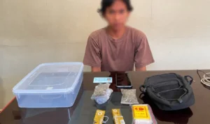 Ganja 16,59 gram, Satresnarkoba Polresta Denpasar, GF, narkoba, Kerobokan, Kuta Utara, Badung, rumah kos, narkotika, Polresta Denpasar.