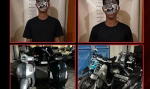 Debt collector gadungan, rampas motor, Vespa Sprint, Resmob Polda Bali, Polda Bali, Ditreskrimum Polda Bali, Denpasar, Pemogan, penipuan, perampasan kendaraan, maling motor, pelaku ditangkap, Karangasem, NTT, kriminal Bali, Citizen Bali.