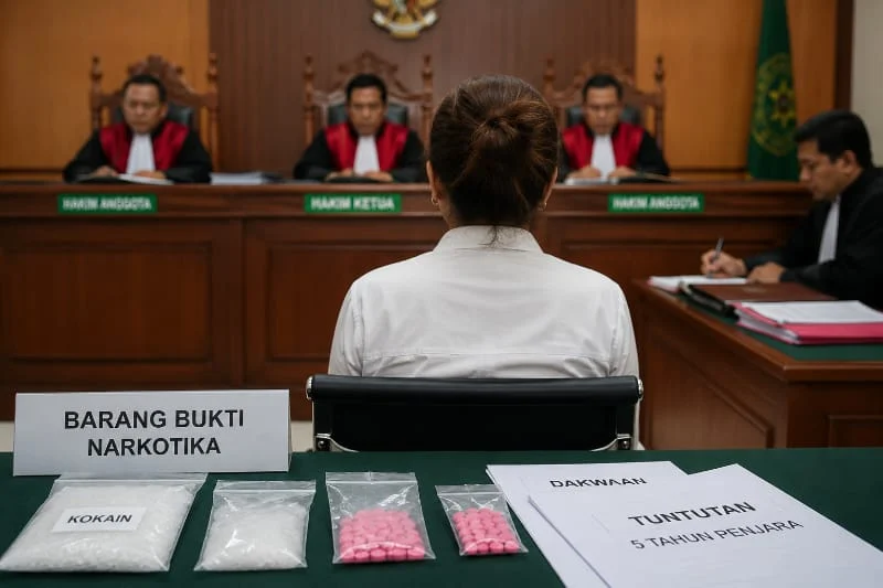 Mantan Model Iklan, Kokain, MDMA, Narkotika, Sidang Tuntutan, PN Denpasar, JPU, Tuntutan 5 Tahun, Denda Rp1 Miliar, Perkara Narkotika, Denpasar, Bali