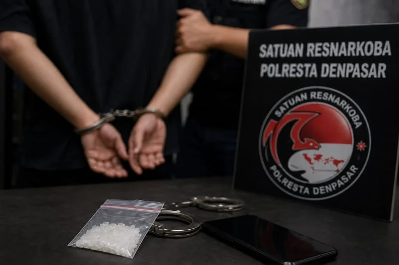 Pengedar narkoba Denpasar, narkotika Penatih, ekstasi Denpasar, Polresta Denpasar, Satresnarkoba Polresta Denpasar, penangkapan narkoba, senjata api, senpi Denpasar, amunisi, airsoft gun, Penatih Denpasar Timur, narkoba Bali, peredaran narkotika, kasus narkotika Denpasar.