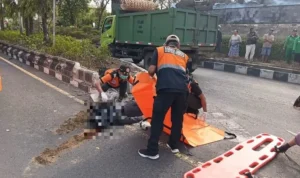 kecelakaan lalu lintas, kecelakaan Bypass Ngurah Rai, Bypass Ngurah Rai, Denpasar Timur, Kesiman Kertalangu, Patung Titi Banda, pengendara Nmax tewas, kecelakaan motor dan mobil, laka lantas Denpasar, Polresta Denpasar, Citizenbali.com