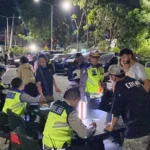 Polres Badung, KRYD, razia kendaraan, knalpot brong, Tibubeneng, Kuta Utara, Badung, WNA, WNI, lalu lintas, kamtibmas.