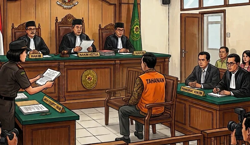Tri Cahyono, penggelapan uang, uang perusahaan, dugaan penggelapan, PN Denpasar, Kejari Denpasar, JPU, UD HJ ATIM, Denpasar, Jember, Rp59 juta, perkara penggelapan, persidangan.