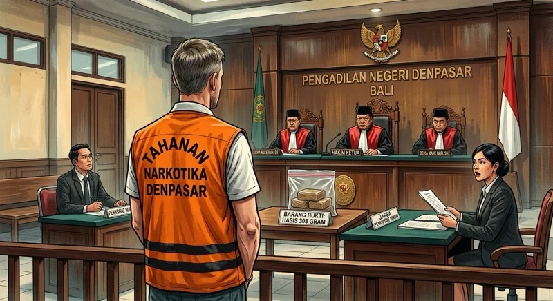 IMG_0772 Penyelundupan Hasis Bali, WN Inggris Narkoba Denpasar, Pengadilan Negeri Denpasar, Darren Granville Craig, Tuntutan JPU Febrina Irlanda, Kasus Hasis Bandara Ngurah Rai, Narkoba WNA Bali, Penyelundupan Narkotika Thailand Bali, Tuntutan 8 Tahun Penjara WN Inggris, Permufakatan Jahat Narkotika