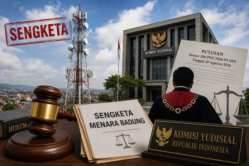 IMG_0813 Sengketa Menara Badung, PT Bali Towerindo Sentra Tbk, Pemkab Badung, Komisi Yudisial, KY, dugaan pelanggaran etik hakim, Putusan PT Denpasar, Pengadilan Negeri Denpasar, Putusan Nomor 200/PDT/2026/PT DPS, sengketa bisnis menara telekomunikasi, menara telekomunikasi Badung
