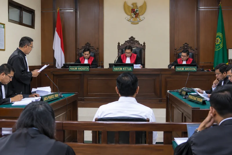 Penangguhan penahanan, JPU, sengketa perdata, PK Mahkamah Agung, dugaan pemalsuan surat, A.A.N.D., PN Denpasar, Eddy Arta Wijaya, Rizal Akbar, eksepsi, prejudiciel geschil, perkara pidana, KUHAP, KUHP.