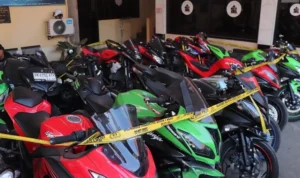 Satlantas Polresta Denpasar, 78 motor ditindak, motor sport, Jalan Teuku Umar, knalpot brong, speeding, pelanggaran lalu lintas, balap liar, Polresta Denpasar, Call Center 110, Denpasar, Bali.
