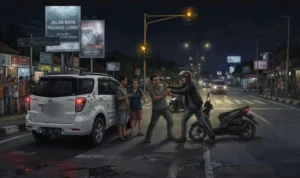 penganiayaan di Dalung, pengemudi Daihatsu Terios, cekcok lalu lintas, serempetan kendaraan, Traffic Light Dalung, Polres Badung, layanan 110 Polri, Kuta Utara, Badung, dugaan pemukulan pengemudi mobil.