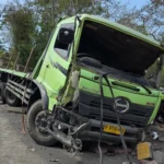 Kecelakaan Bali, kecelakaan Pecatu, kecelakaan Kuta Selatan, Jalan Labuan Sait, truk tronton, rem blong, mobil BYD, kecelakaan Badung, laka lantas Bali, RSUD Wangaya.