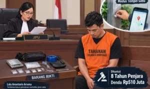 IMG_0367 Lalu Anantario Arsona, tuntutan 8 tahun penjara, peredaran narkotika, kasus sabu Denpasar, sabu 10,31 gram, denda Rp510 juta, Jaksa Penuntut Umum Ni Putu Trisna Dewi, PN Denpasar, modus tempel sabu, peredaran narkotika jenis sabu di Bali, EK.FANCYNETWORK, DPO kasus narkotika, penangkapan pengedar sabu,