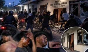 penyerangan mess di Panjer, mess eks Sentral Cargo, empat pemuda luka-luka, dugaan penganiayaan di Denpasar, Polsek Denpasar Selatan, perusakan bangunan di Denpasar, kasus penyerangan di Bali, Tukad Badung Panjer.